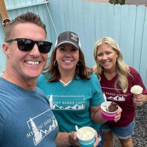 My Front Range Living team enjoying Lolley's Ice Cream in Colorado Springs