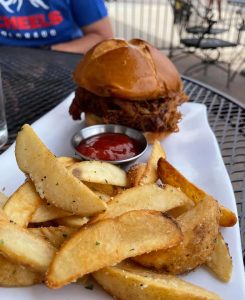 pulled pork sandwich at The Public House in Colorado Springs