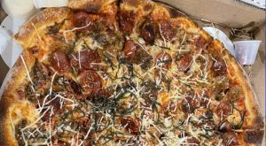 The Mountain Man pizza from Slice 420 in Colorado Springs
